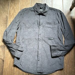 Men’s thin cord button down shirt